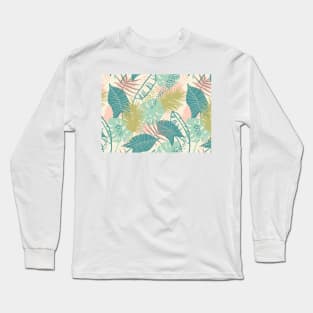 Tropical Leaves- floral patterns Long Sleeve T-Shirt